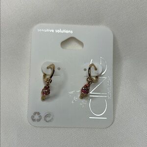 Icing Gold and Red Earrings